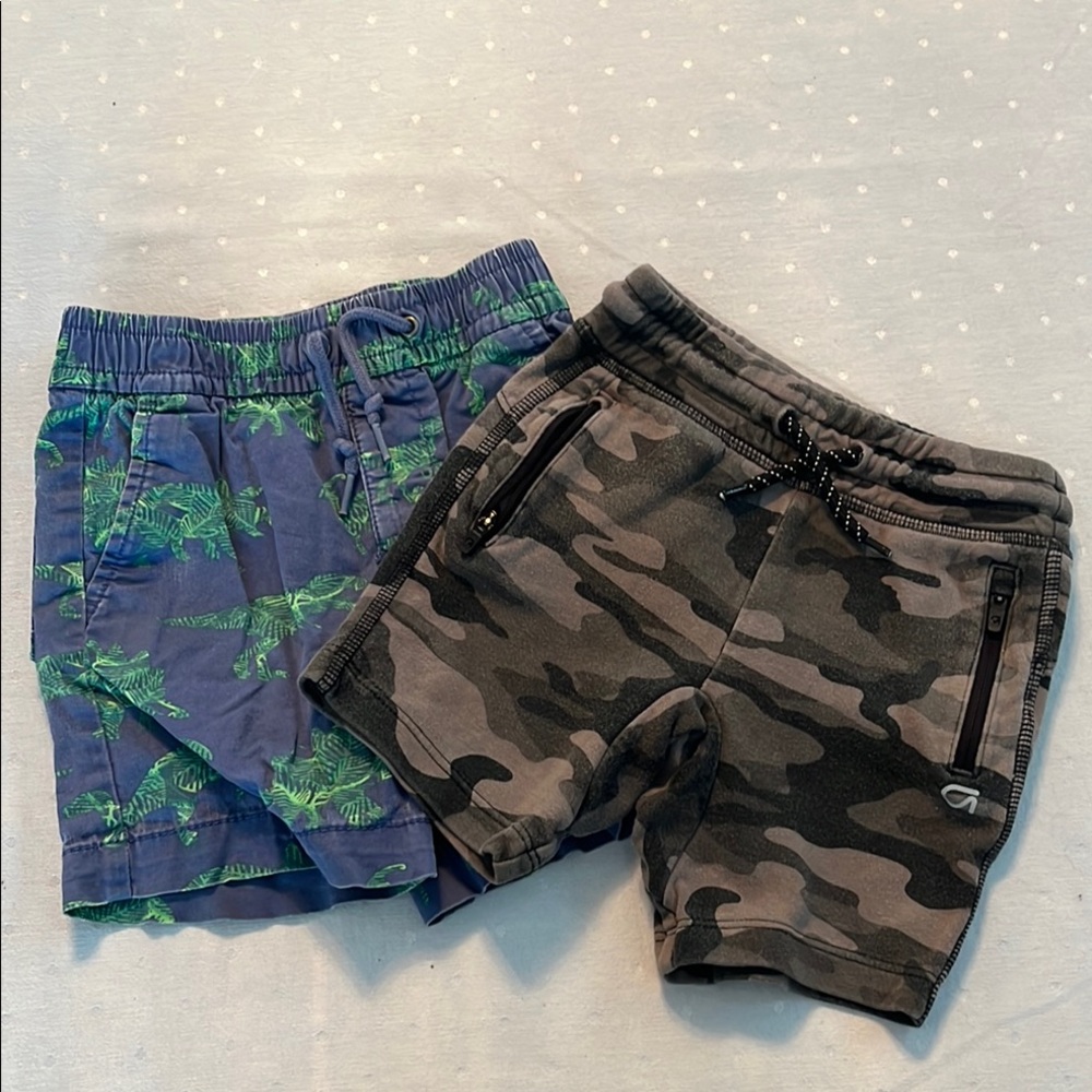 Gap Kids Camouflage and Dinosaur Print Shorts